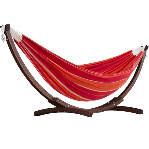 Solid Pine Frame & Double Hammock Combo - Mimosa