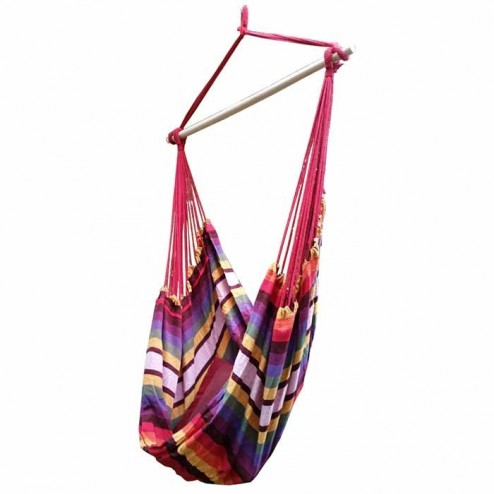 Red and Purple Canvas Hammock Chair