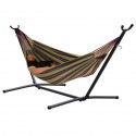 Relax Double Hammock & Frame Combo in Purple and Green