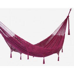 King Deluxe Outdoor Mexican Hammock in Mexican Pink