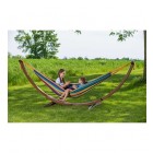 Solid Pine Frame & Double Hammock Combo - Tropical