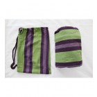 Relax Double Hammock & Frame Combo in Purple and Green bag and hammock