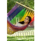Mexican Resort Queen Hammock in Rainbow