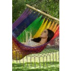 Mexican Resort Queen Hammock in Rainbow