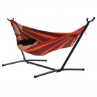 Relax Double Hammock & Frame Combo in Red, Yellow & Blue isolated